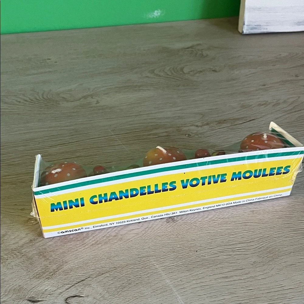 Mini Molded Votive Candles - Hot Dog and Burger Design